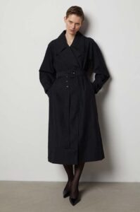 Bavlněný kabát Answear Lab černá
