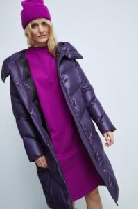 Péřový kabát Medicine fialová