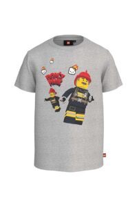 Dětské bavlněné tričko Lego City šedá