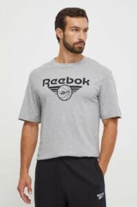 Bavlněné tričko Reebok Classic Basketball šedá