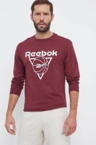 Bavlněné tričko s dlouhým rukávem Reebok Classic