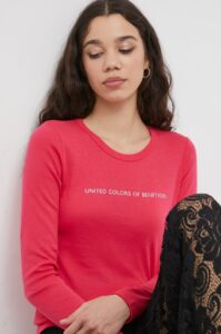 Bavlněné tričko s dlouhým rukávem United Colors