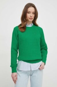 Bavlněný svetr Tommy Hilfiger zelená