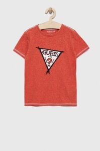 Dětské tričko Guess červená barva