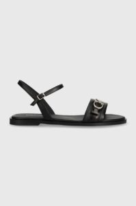 Kožené sandály Calvin Klein ALMOND SANDAL W/HW