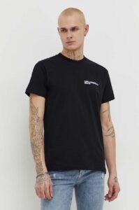 Bavlněné tričko Karl Lagerfeld Jeans černá