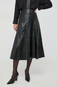 Kožená sukně Ivy Oak černá