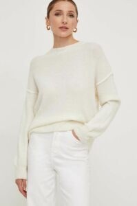 Vlněný svetr Answear Lab bílá