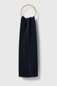 Bavlněný šátek Tommy Hilfiger tmavomodrá