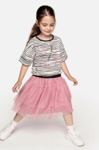 Dětská sukně Coccodrillo růžová barva
