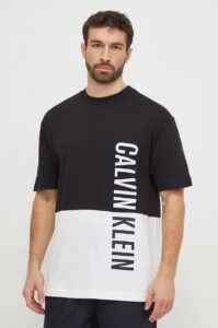 Bavlněné plážové tričko Calvin Klein černá