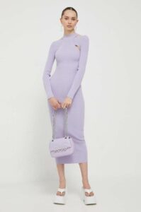 Šaty HUGO fialová barva