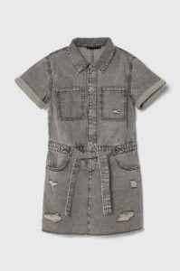 Dětské riflové šaty Sisley šedá