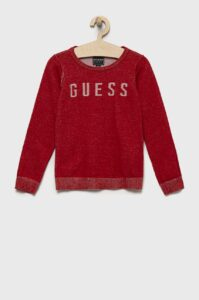 Dětský bavlněný svetr Guess červená