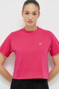Bavlněné tričko Rossignol růžová