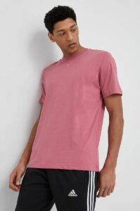 Bavlněné tričko adidas růžová