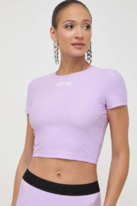 Tričko Versace Jeans Couture fialová