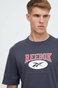 Bavlněné tričko Reebok Classic tmavomodrá