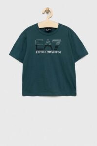 Dětské bavlněné tričko EA7 Emporio Armani