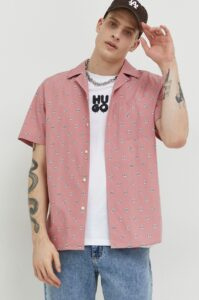 Košile HUGO růžová barva