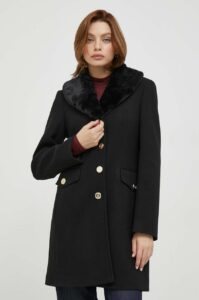 Vlněný kabát Artigli černá