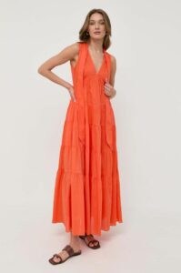 Bavlněné šaty MAX&Co. oranžová