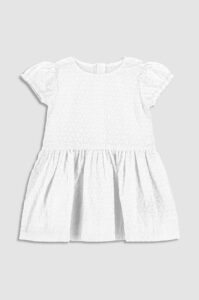 Dětské bavlněné šaty Coccodrillo bílá