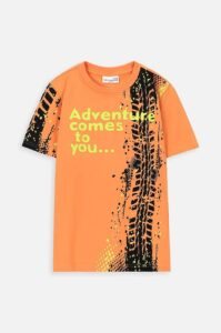 Dětské bavlněné tričko Coccodrillo oranžová