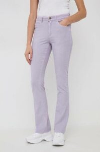Manšestrové kalhoty MAX&Co. Milady fialová barva