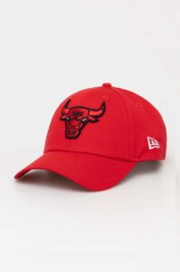 Bavlněná baseballová čepice New Era červená barva