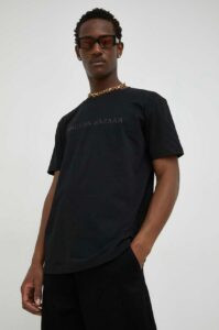 Bavlněné tričko Bruuns Bazaar Gus černá