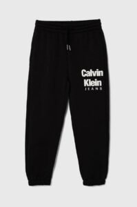 Dětské tepláky Calvin Klein Jeans černá