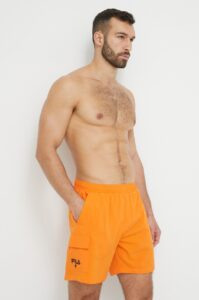 Plavkové šortky Fila oranžová