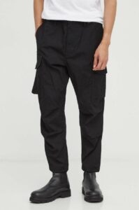 Bavlněné kalhoty G-Star Raw černá barva