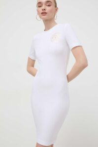 Šaty Versace Jeans Couture bílá barva