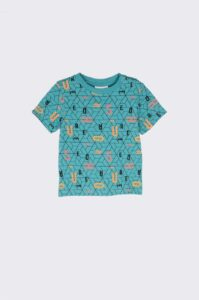 Dětské bavlněné tričko Coccodrillo tyrkysová