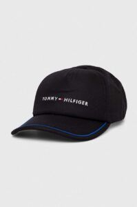 Bavlněná baseballová čepice Tommy Hilfiger černá