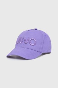 Bavlněná baseballová čepice Liu Jo fialová