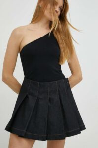 Džínová sukně Remain černá barva