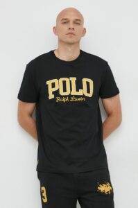 Bavlněné tričko Polo Ralph Lauren černá