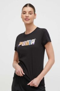 Bavlněné tričko Puma černá