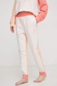 Kalhoty Dkny růžová barva