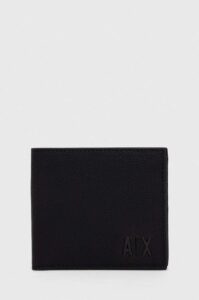 Kožená peněženka Armani Exchange černá