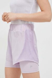Tréninkové šortky Fila Revin fialová barva