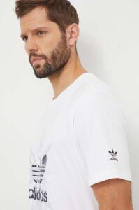 Bavlněné tričko adidas Originals bílá barva