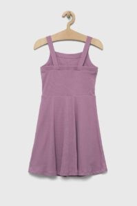 Dětské bavlněné šaty GAP fialová