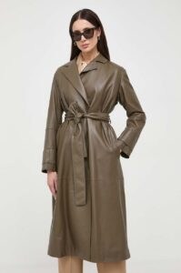 Kožený kabát BOSS dámský