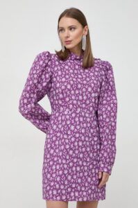 Bavlněné šaty Custommade Jonie fialová
