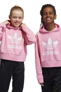 Dětská mikina adidas Originals růžová barva