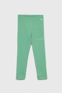 Dětské legíny Calvin Klein Jeans zelená